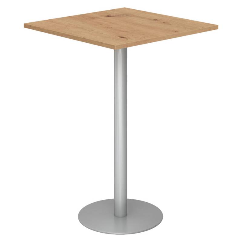 bümö STEHTISCH Wildeiche, Silber