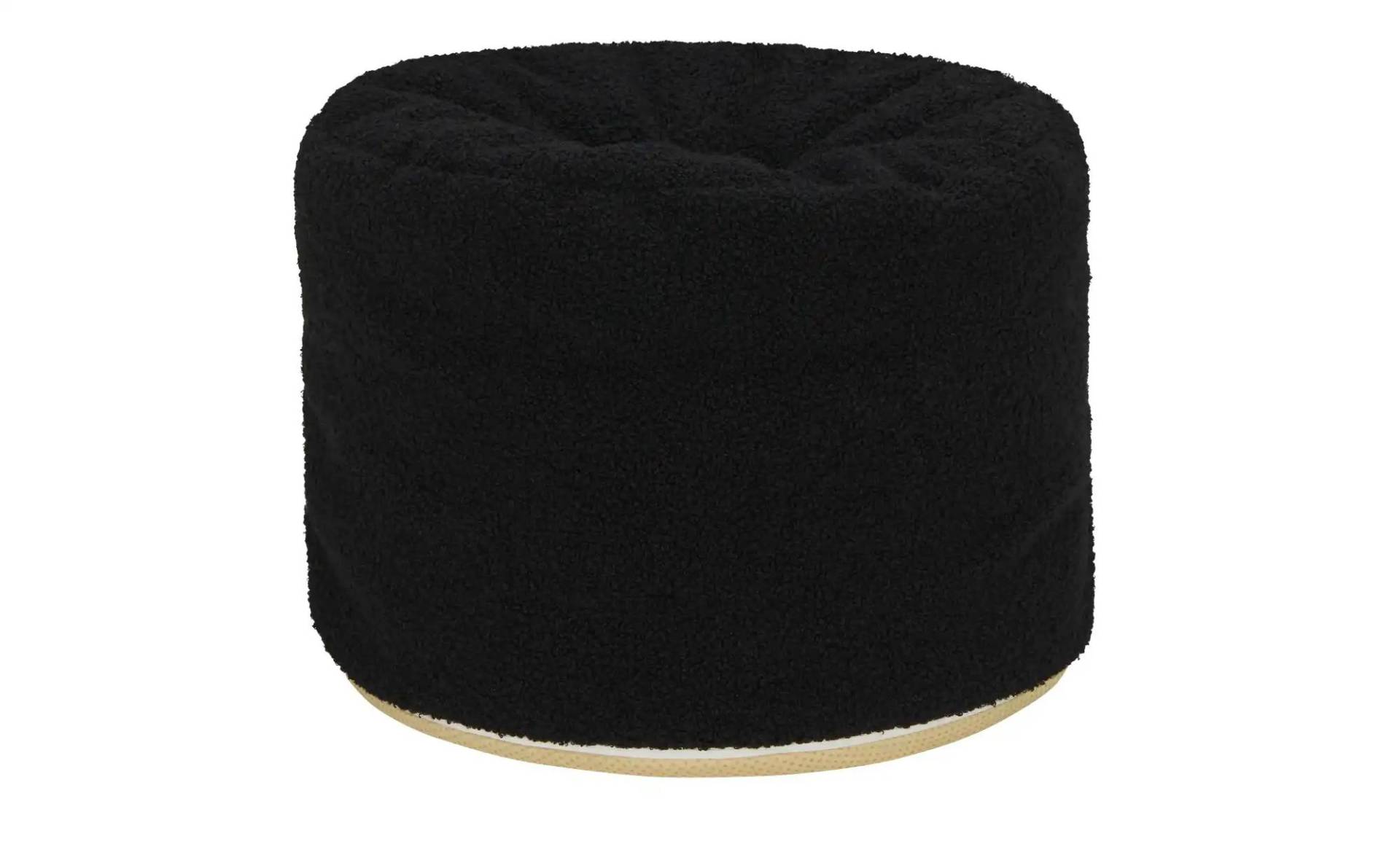como Pouf  Teddy uni ¦ schwarz ¦ Maße (cm): B: 43 H: 43 T: 30.0  Ø: 43 Polstermöbel > Hocker > Sitzpouf - Höffner