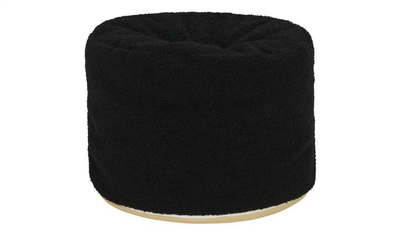como Pouf  Teddy uni ¦ schwarz ¦ Maße (cm): B: 43 H: 43 T: 30.0  Ø: 43 Polstermöbel > Hocker > Sitzpouf - Höffner