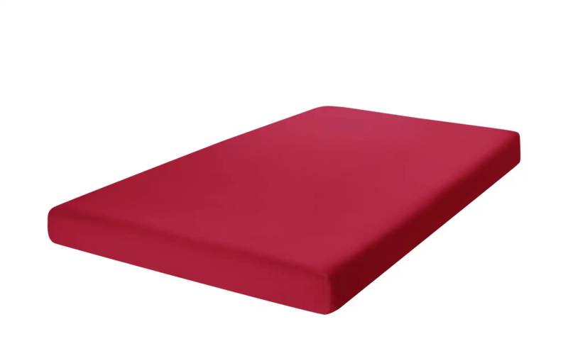 como Spannbetttuch  Uni Jersey ¦ rot ¦ Maße (cm): B: 180 Bettwaren > Bettlaken - Möbel Kraft