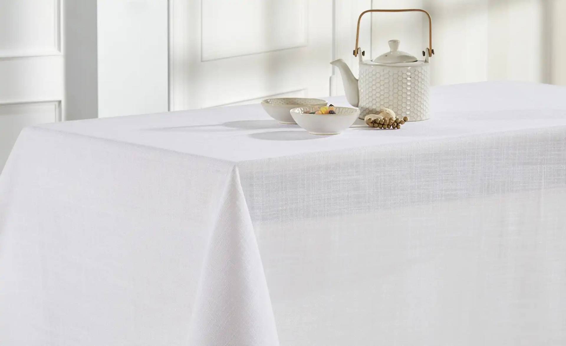 como Tischdecke  Antique ¦ weiß ¦ Synthetik ¦ Maße (cm): B: 140 Heimtextilien > Tischwäsche > Tischdecken - Möbel Kraft