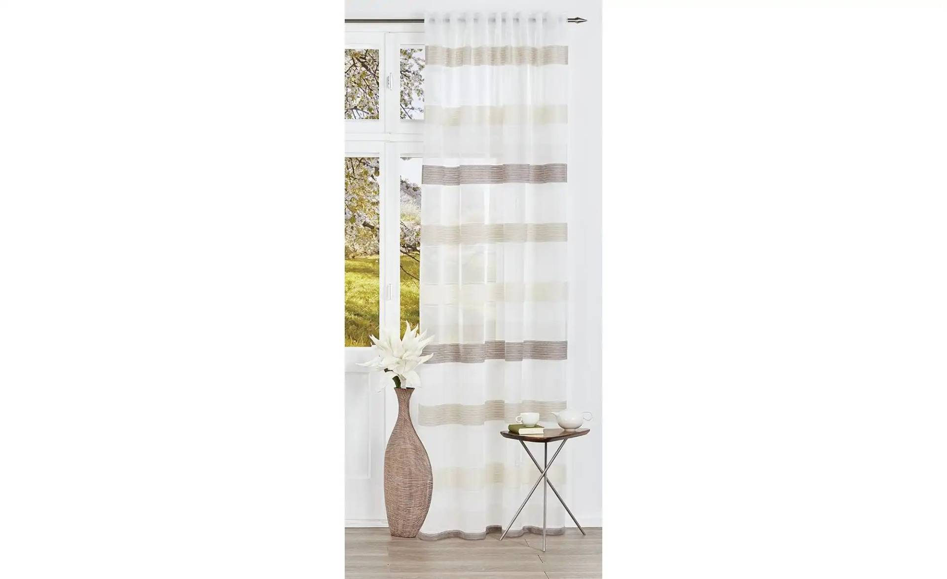 como Verdeckter Schlaufenschal  Bianca ¦ beige ¦ Maße (cm): B: 140 H: 245 Gardinen & Vorhänge > Gardinen > Schlaufenschals - Möbel Kraft