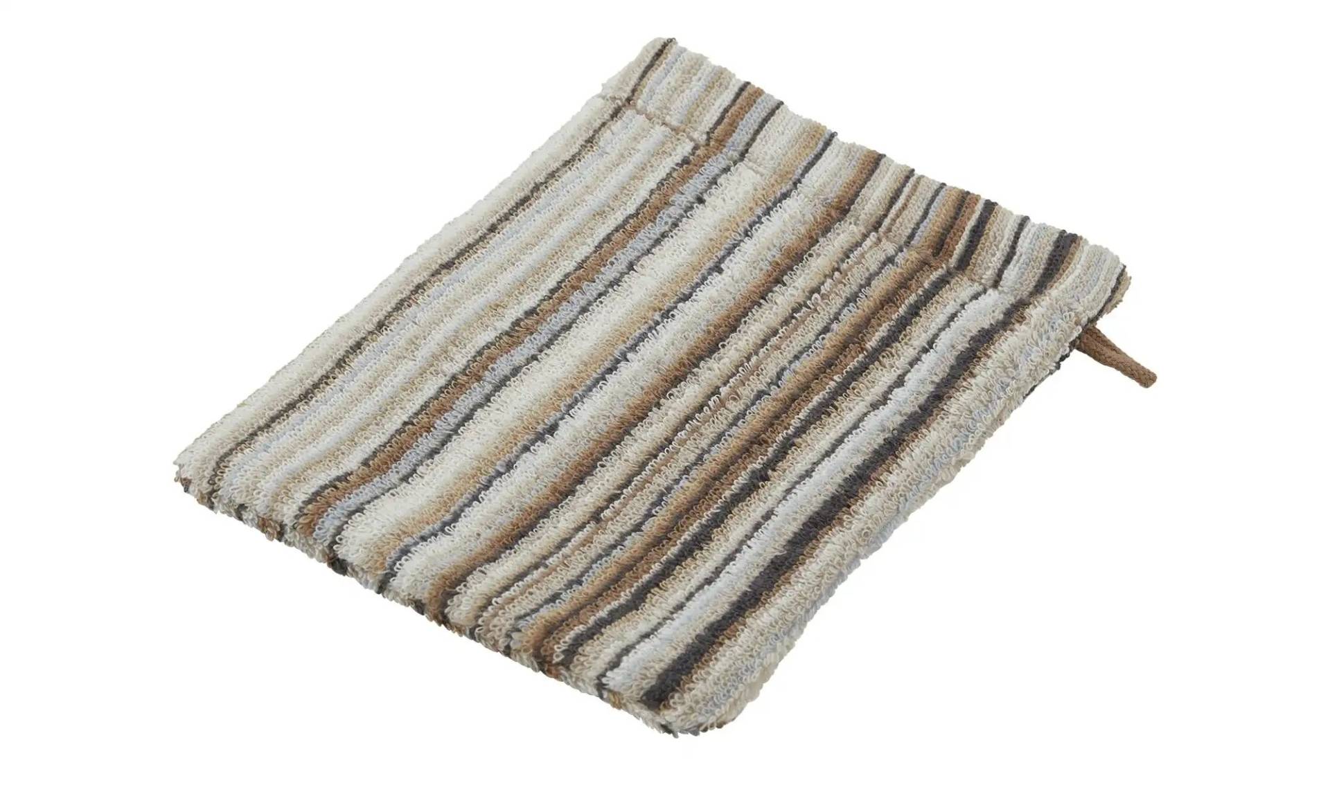 como Waschhandschuh  Jacquard Streifen ¦ braun ¦ Maße (cm): B: 16 Heimtextilien > Badtextilien und Zubehör > Handtücher - Möbel Kraft