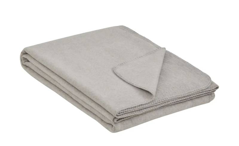 como Wohndecke  Sophia Overlock ¦ silber ¦ Baumwollmischgewebe ¦ Maße (cm): B: 150 Dekokissen & Decken > Kuscheldecken & Wohndecken - Höffner