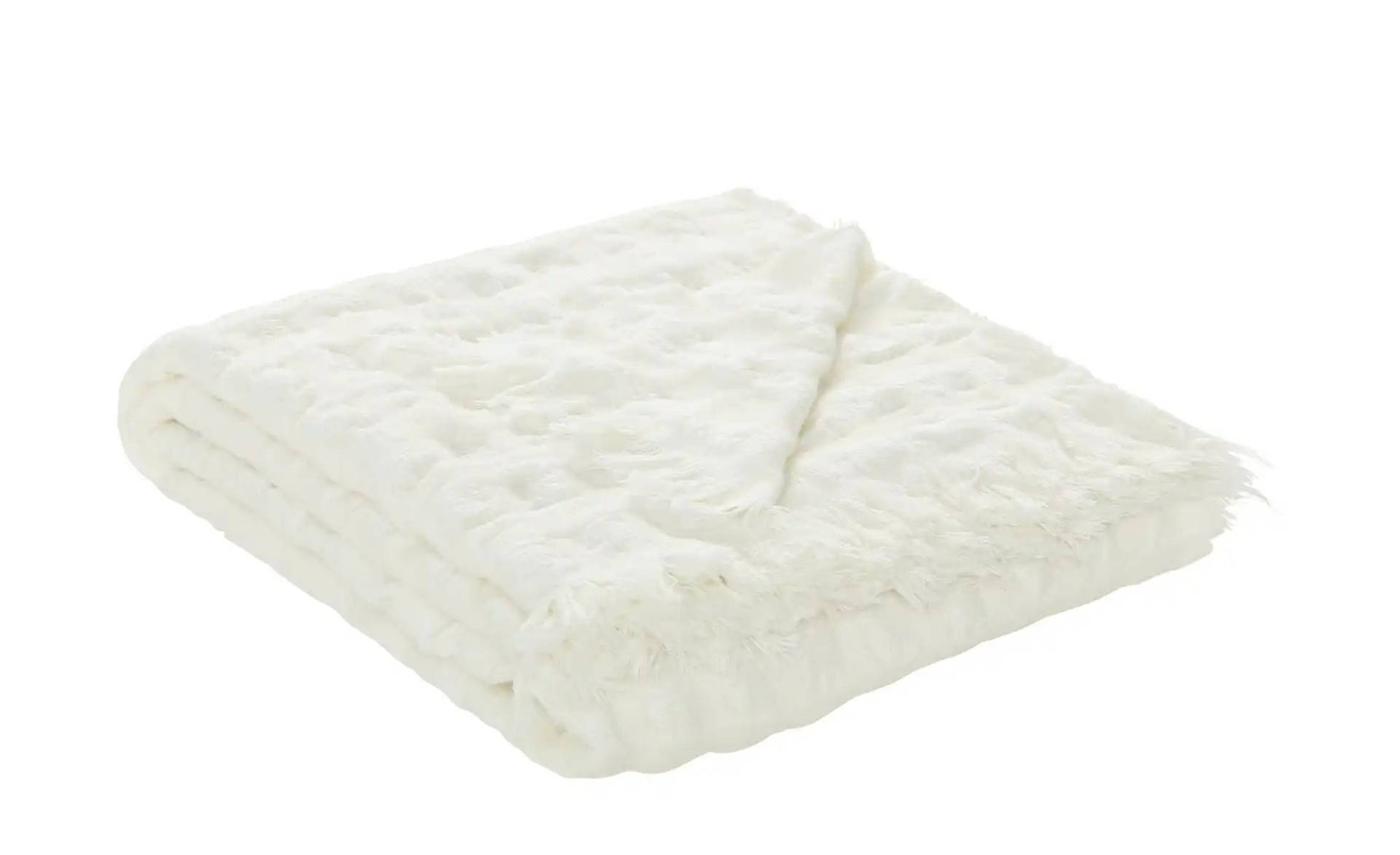 como superior Plaid  Waffeloptik ¦ weiß ¦ Synthetik ¦ Maße (cm): B: 130 Heimtextilien > Kuscheldecken - Möbel Kraft