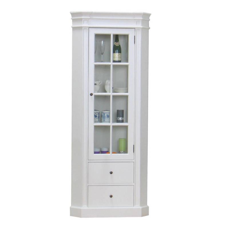 ebuy24 ECKVITRINE Weiß