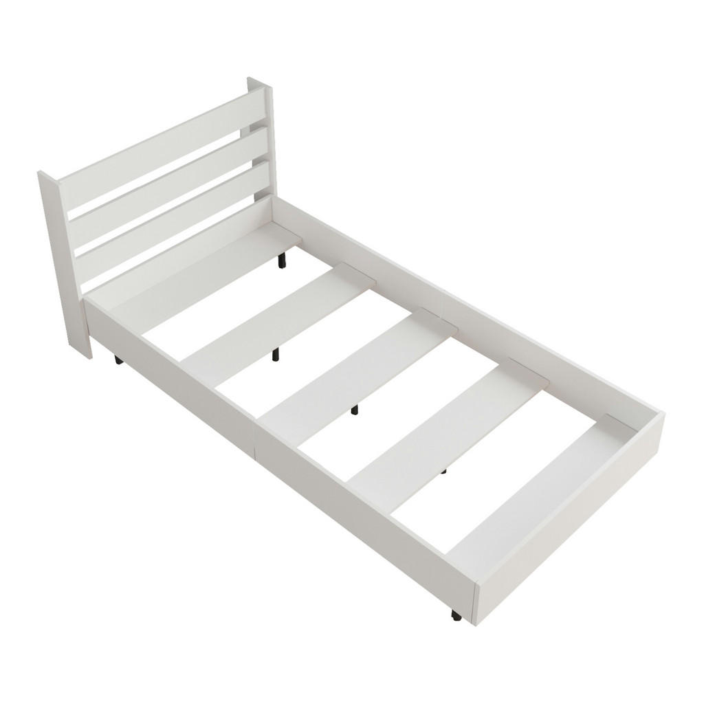 [en.casa] EINZELBETT Weiß