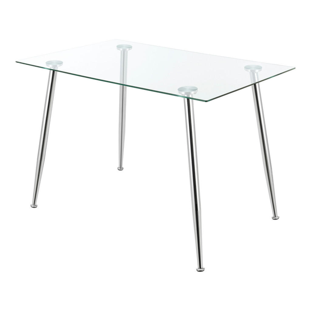 [en.casa] ESSTISCH Transparent, Chrom