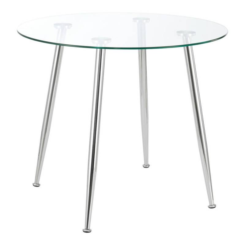 [en.casa] ESSTISCH Transparent, Chrom