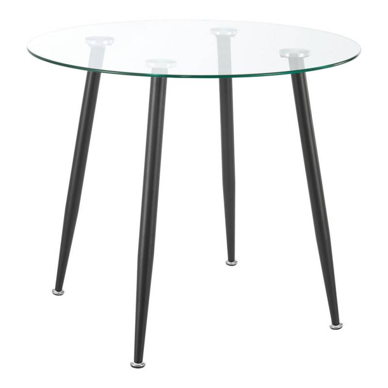 [en.casa] ESSTISCH Transparent, Schwarz