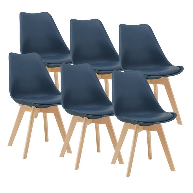 [en.casa] ESSZIMMERSTUHL-SET Blau