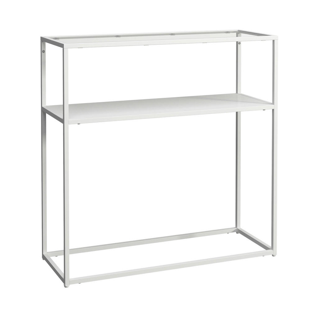 [en.casa] KONSOLENTISCH Weiß, Transparent