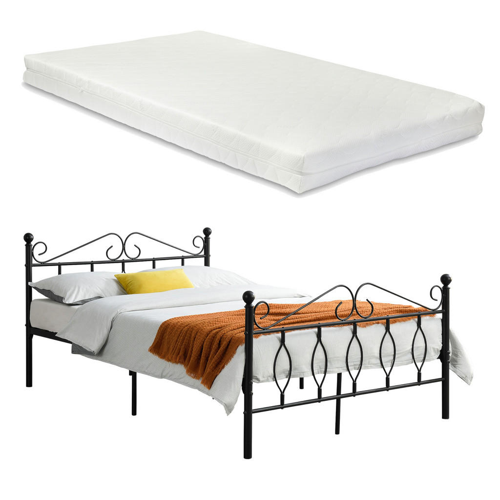 [en.casa] METALLBETT Schwarz