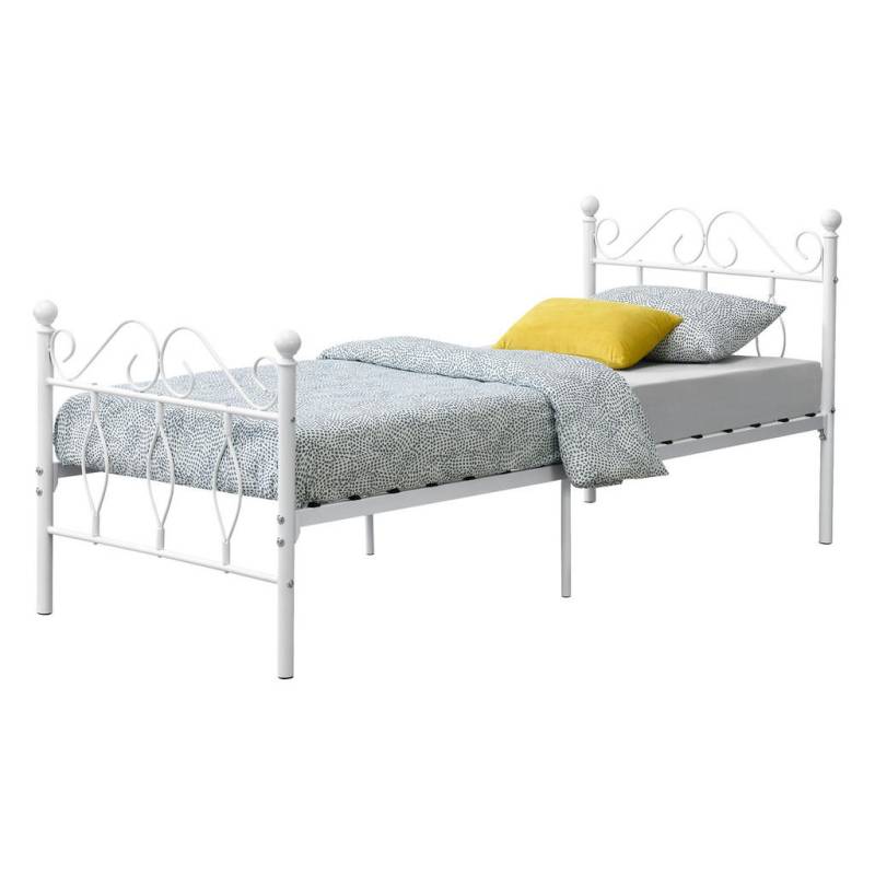 [en.casa] METALLBETT Weiß