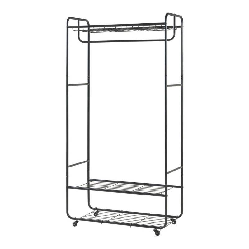 [en.casa] ROLLGARDEROBE Schwarz