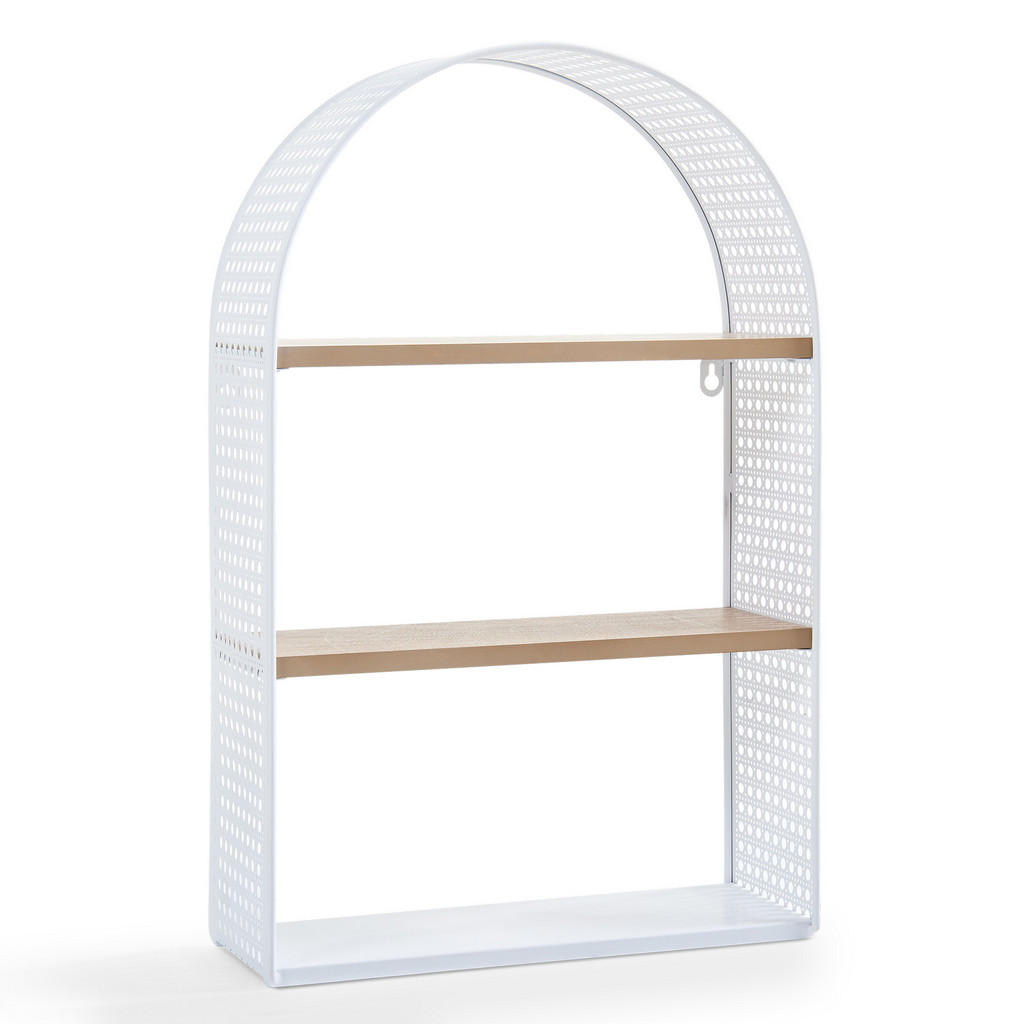 [en.casa] Wandregal, Weiß, Holzwerkstoff, Metall, 34.5x53x13.5 cm, Wohnzimmer, Regale, Wandregale von [en.casa]