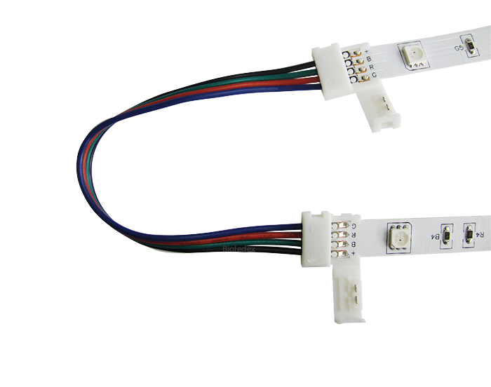 epiLED® RGB Verbinder / Kabel mit 2 Schnellverschlüssen und 15cm RGB Verbinderkabel (4 Litzen)
