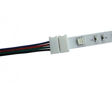 epiLED® RGB Verbinder / Kabel mit einem Schnellverschluss und 15cm RGB Verbinderkabel (4 Litzen)