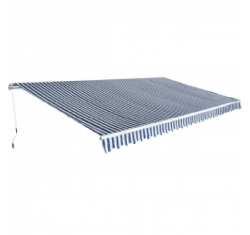 furnicato Markise Gelenkarmmarkise 600 cm Blau/Weiß (1-St) von furnicato