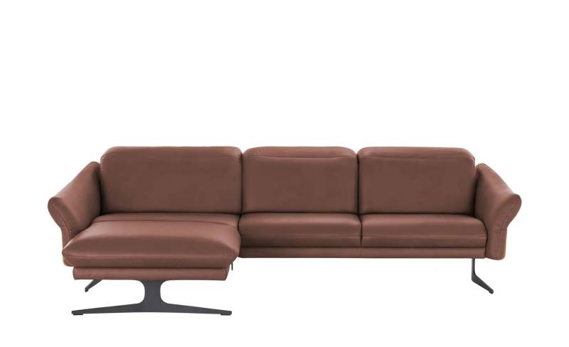 himolla Ecksofa Leder aus Echtleder 1059 ¦ rot ¦ Maße (cm): B: 284 H: 83 T: 179.0 Polstermöbel > Sofas > Ecksofas - Möbel Kraft