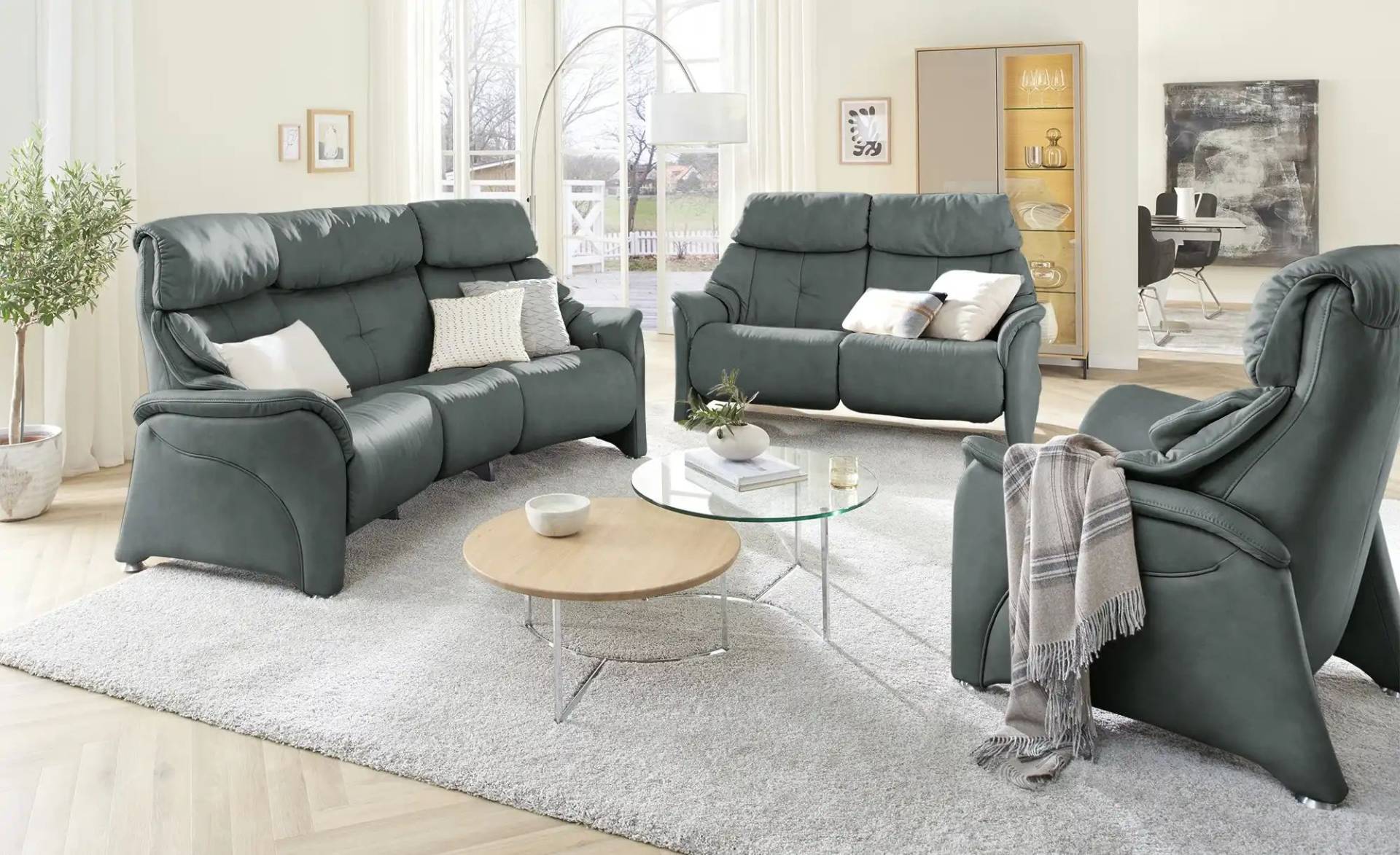 himolla Trapezsofa 2-sitzig  4217 ¦ grau ¦ Maße (cm): B: 173 H: 109 T: 101.0 Polstermöbel > Sofas > 2-Sitzer - Möbel Kraft