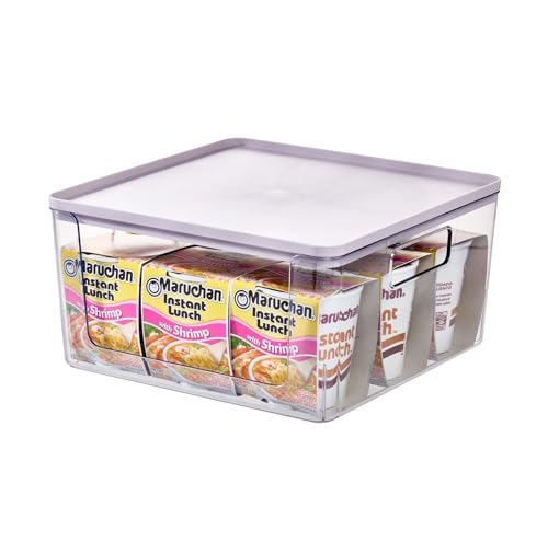iDesign Aufbewahrungsbox, Vorratsbehälter by Rosanna Pansino, Plastikbox aus recyceltem Kunststoff mit Griffen und Deckel, durchsichtig und violett iDesign Aufbewahrungsbox, Vorratsbehälter by Rosanna Pansino, Plastikbox aus recyceltem Kunststoff mit Griffen und Deckel, durchsichtig und violett von InterDesign