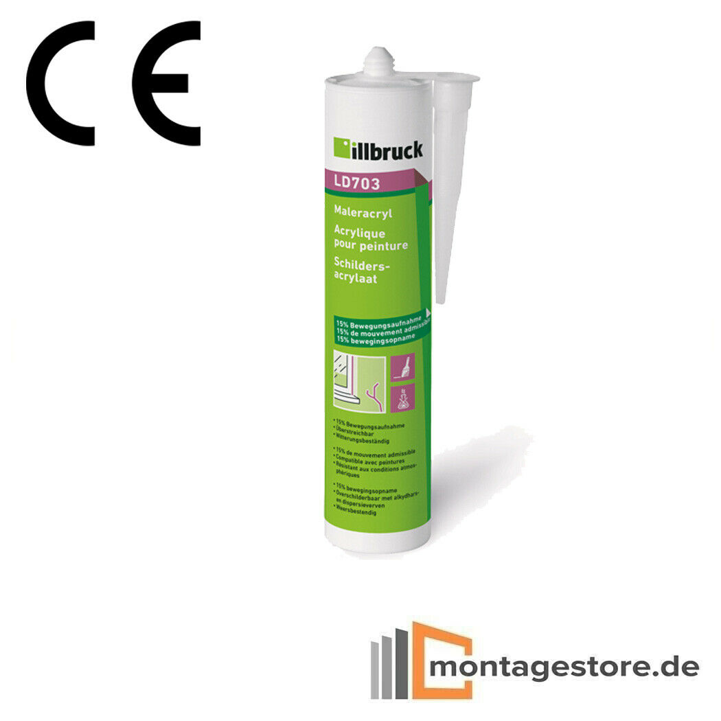 illbruck Maleracryl LD703 weiß 310 ml Kartusche 5 / 10 / 20 Stück von Montagestore