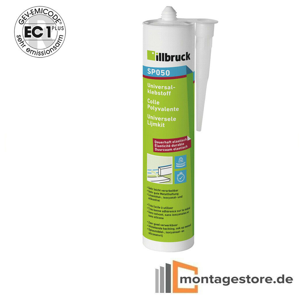 illbruck Universalklebstoff SP050 elastischer Profi Montage Kleber weiß 310ml von Montagestore