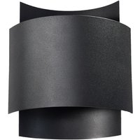 indirekte Wandleuchte Schwarz Up Down Metall Treppe Flur von Sollux