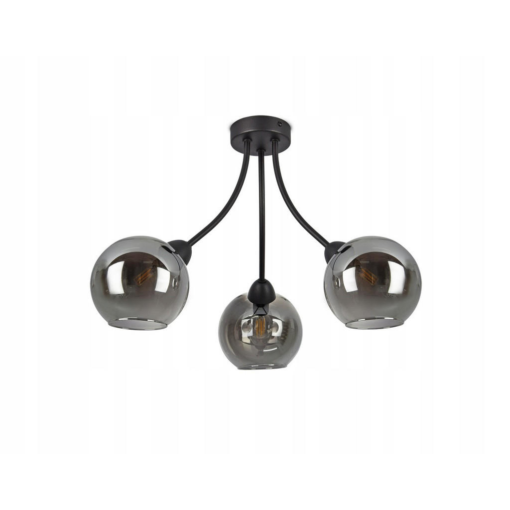 kiki design DECKENLEUCHTE Schwarz, Transparent, Anthrazit kiki design DECKENLEUCHTE Schwarz, Transparent, Anthrazit