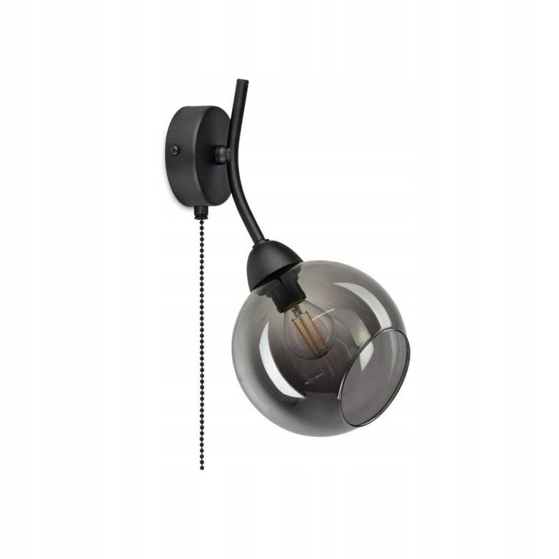 kiki design WANDLEUCHTE Schwarz, Transparent, Anthrazit