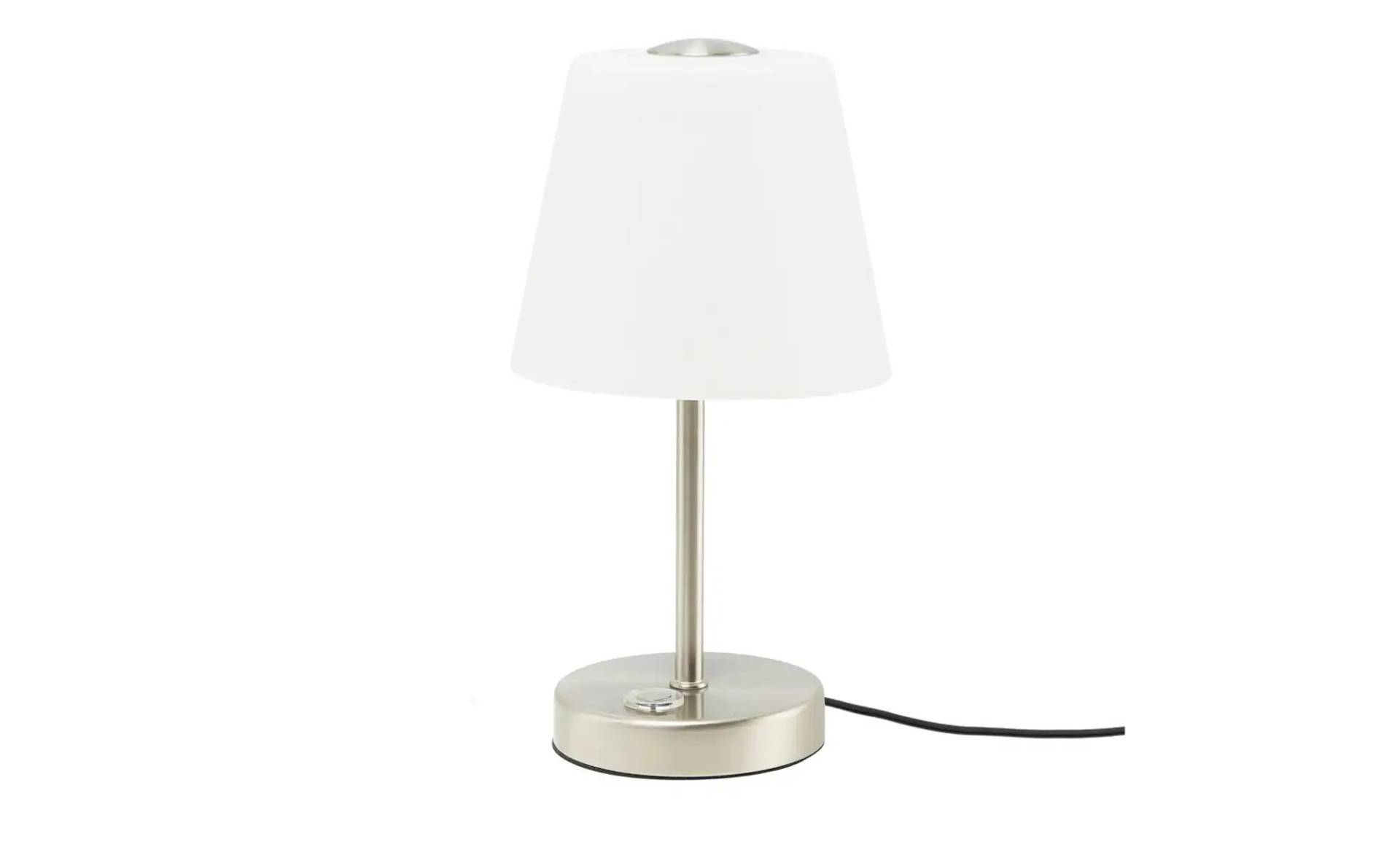 levelone LED-Tischleuchte  1-flammig  Nickel-matt   ¦ silber ¦ Maße (cm): H: 28  Ø: 15.0 Lampen & Leuchten > LED-Leuchten > LED-Tischlampen - Möbel Kraft