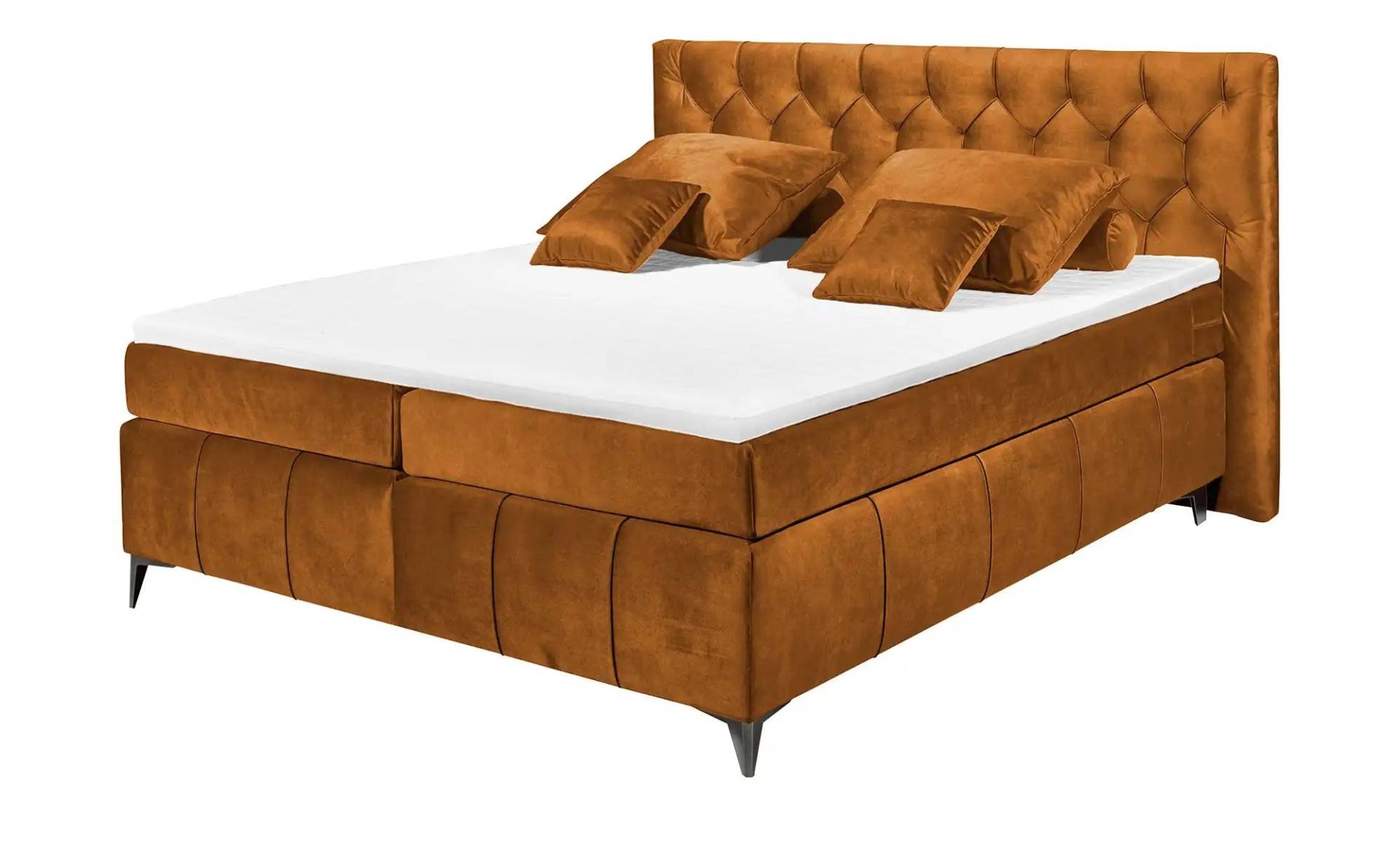 Kollektion Kraft Boxspringbett  Pembroke ¦ orange ¦ Maße (cm): B: 200 H: 121 Betten > Boxspringbetten - Möbel Kraft