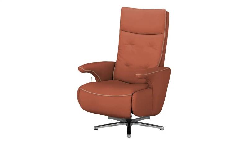 Kollektion Kraft Drehsessel aus Leder Franzi ¦ rot ¦ Maße (cm): B: 73 H: 115 T: 83.0 Polstermöbel > Sessel > Drehsessel - Möbel Kraft