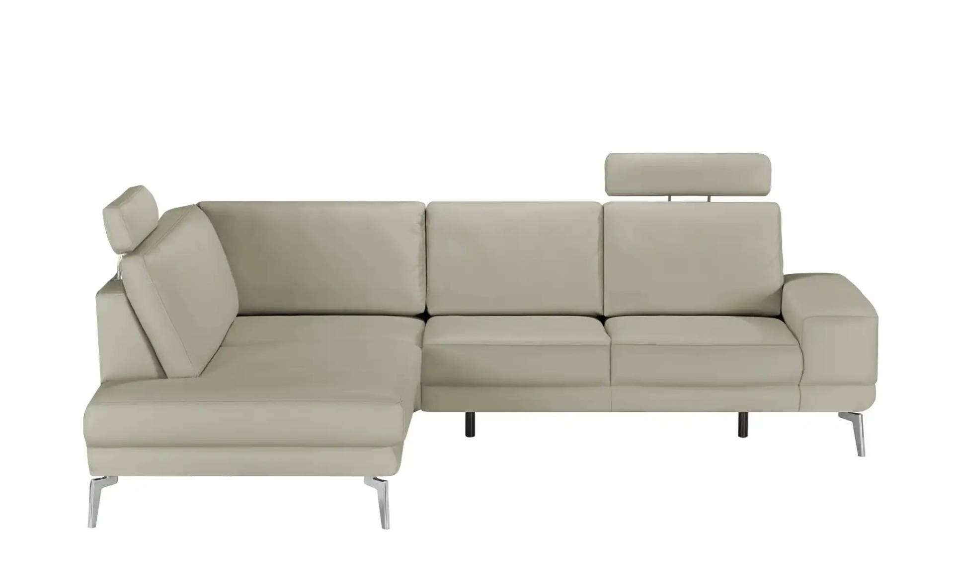 meinSofa Ecksofa aus Leder Dana ¦ grau ¦ Maße (cm): B: 269 H: 86 T: 222 Polstermöbel > Sofas > Ecksofas - Höffner