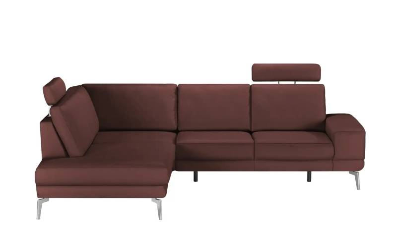 meinSofa Ecksofa aus Leder Dana ¦ rot ¦ Maße (cm): B: 269 H: 86 T: 222.0 Polstermöbel > Sofas > Ecksofas - Höffner