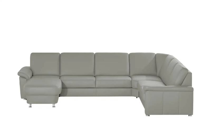 meinSofa Wohnlandschaft Leder Carolin ¦ grau ¦ Maße (cm): B: 336 H: 91 T: 240 Polstermöbel > Sofas > Wohnlandschaften - Höffner