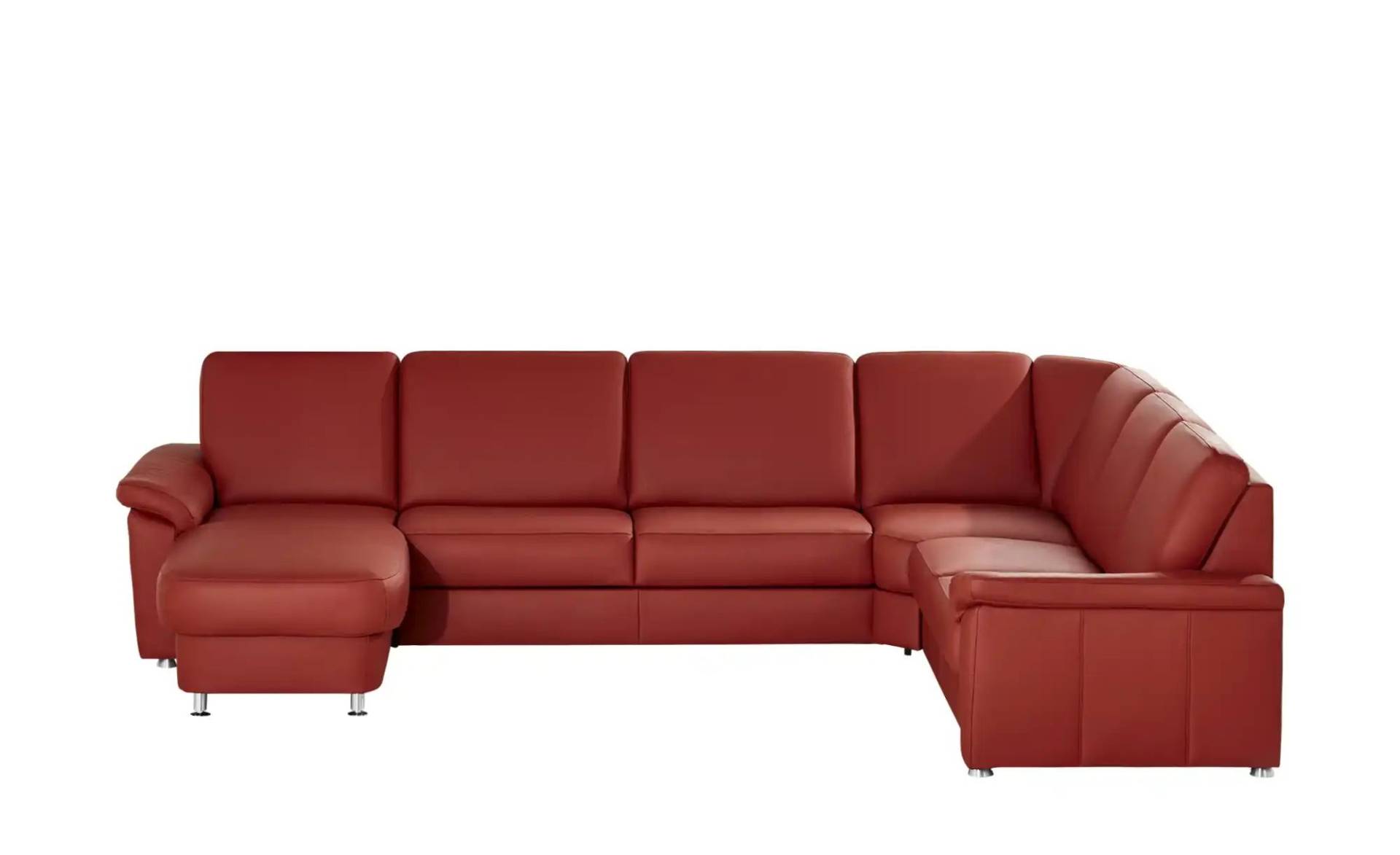 meinSofa Wohnlandschaft Leder Carolin ¦ rot ¦ Maße (cm): B: 330 H: 91 T: 240.0 Polstermöbel > Sofas > Wohnlandschaften - Höffner