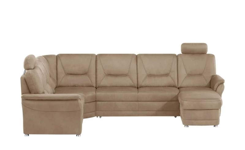 Kollektion Kraft Wohnlandschaft aus Mikrofaser Edda ¦ beige ¦ Maße (cm): B: 309 H: 96 T: 227.0 Polstermöbel > Sofas > Schlafsofas - Möbel Kraft