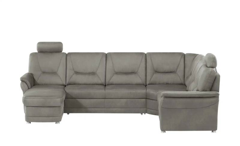 meinSofa Wohnlandschaft aus Mikrofaser Edda ¦ grau ¦ Maße (cm): B: 309 H: 96 T: 227.0 Polstermöbel > Sofas > Schlafsofas - Höffner