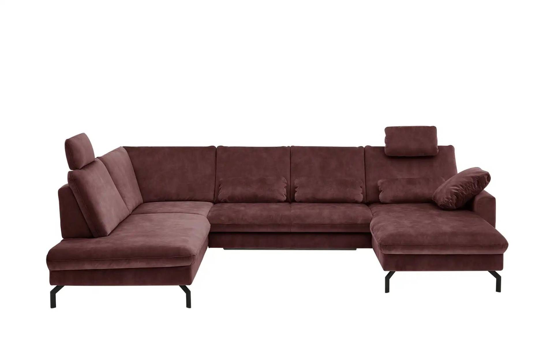 meinSofa Wohnlandschaft aus Mikrofaser Grace ¦ rot ¦ Maße (cm): B: 332 H: 89 T: 220.0 Polstermöbel > Sofas > Schlafsofas - Höffner