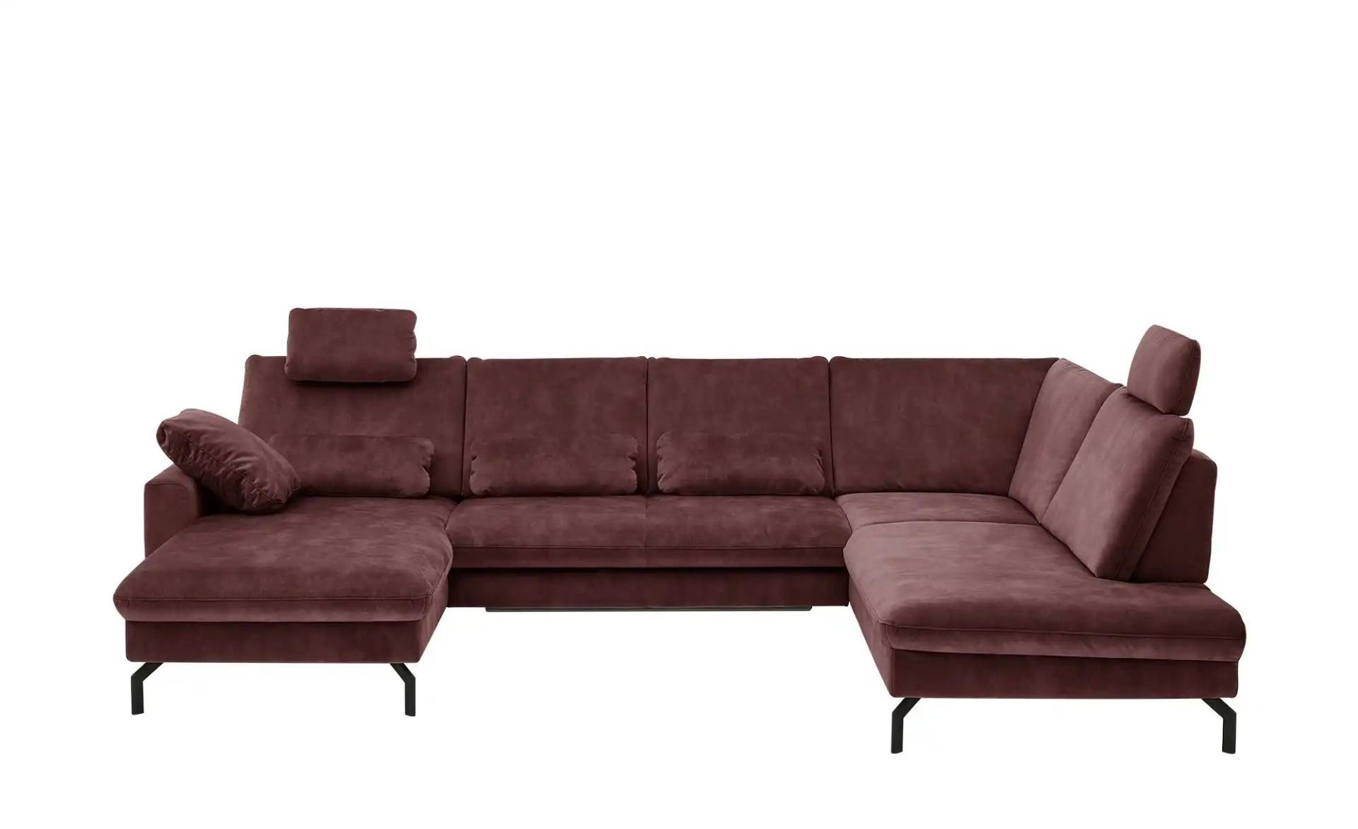 meinSofa Wohnlandschaft aus Mikrofaser Grace ¦ rot ¦ Maße (cm): B: 332 H: 89 T: 220 Polstermöbel > Sofas > Schlafsofas - Höffner