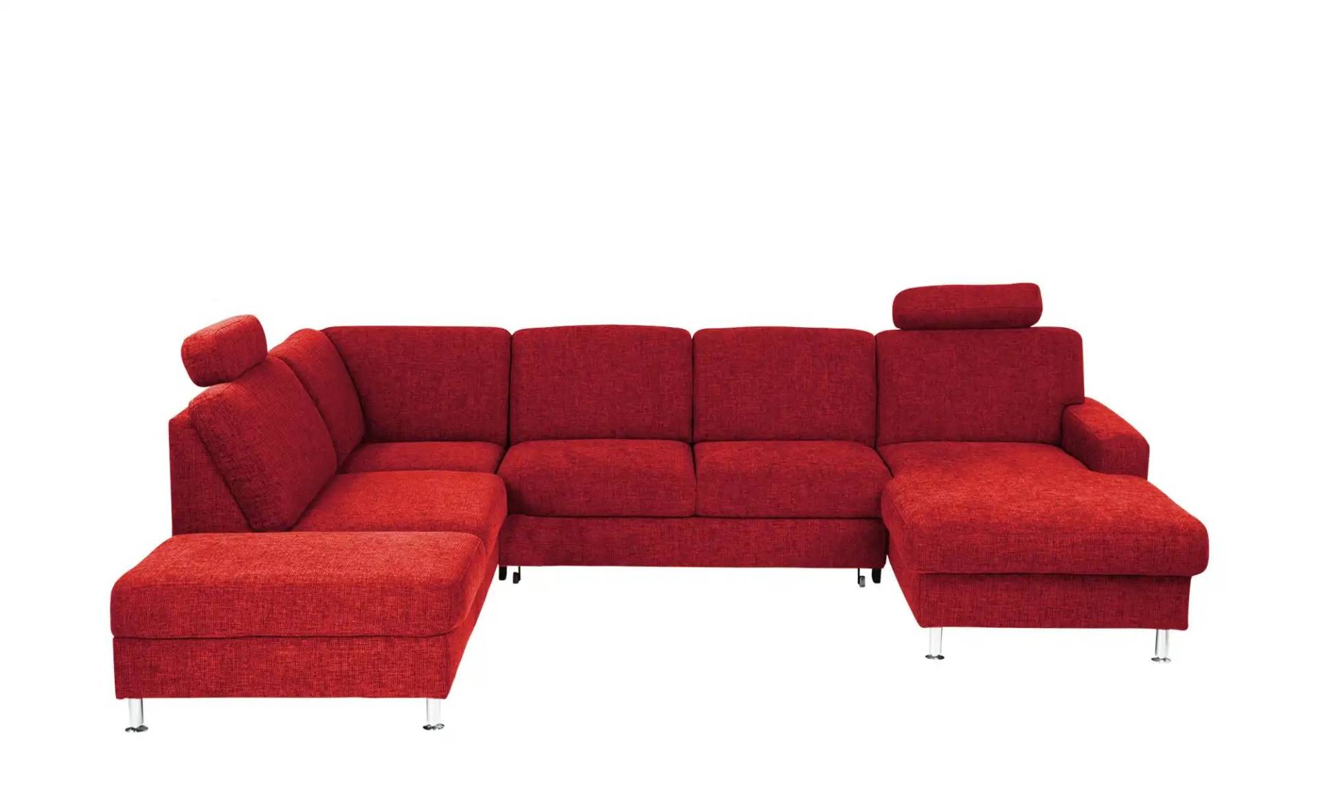 meinSofa Wohnlandschaft Webstoff Jana ¦ rot ¦ Maße (cm): B: 305 H: 85 T: 235 Polstermöbel > Sofas > Schlafsofas - Höffner