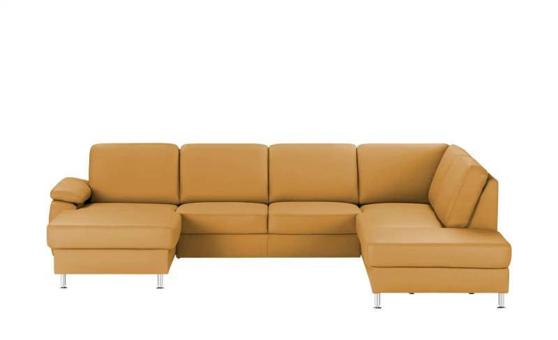 Kollektion Kraft Wohnlandschaft mit Sitz- und Rückenbezug aus Leder Kathi ¦ orange ¦ Maße (cm): B: 309 H: 86 T: 235.0 Polstermöbel > Sofas > Ledersofas - Möbel Kraft