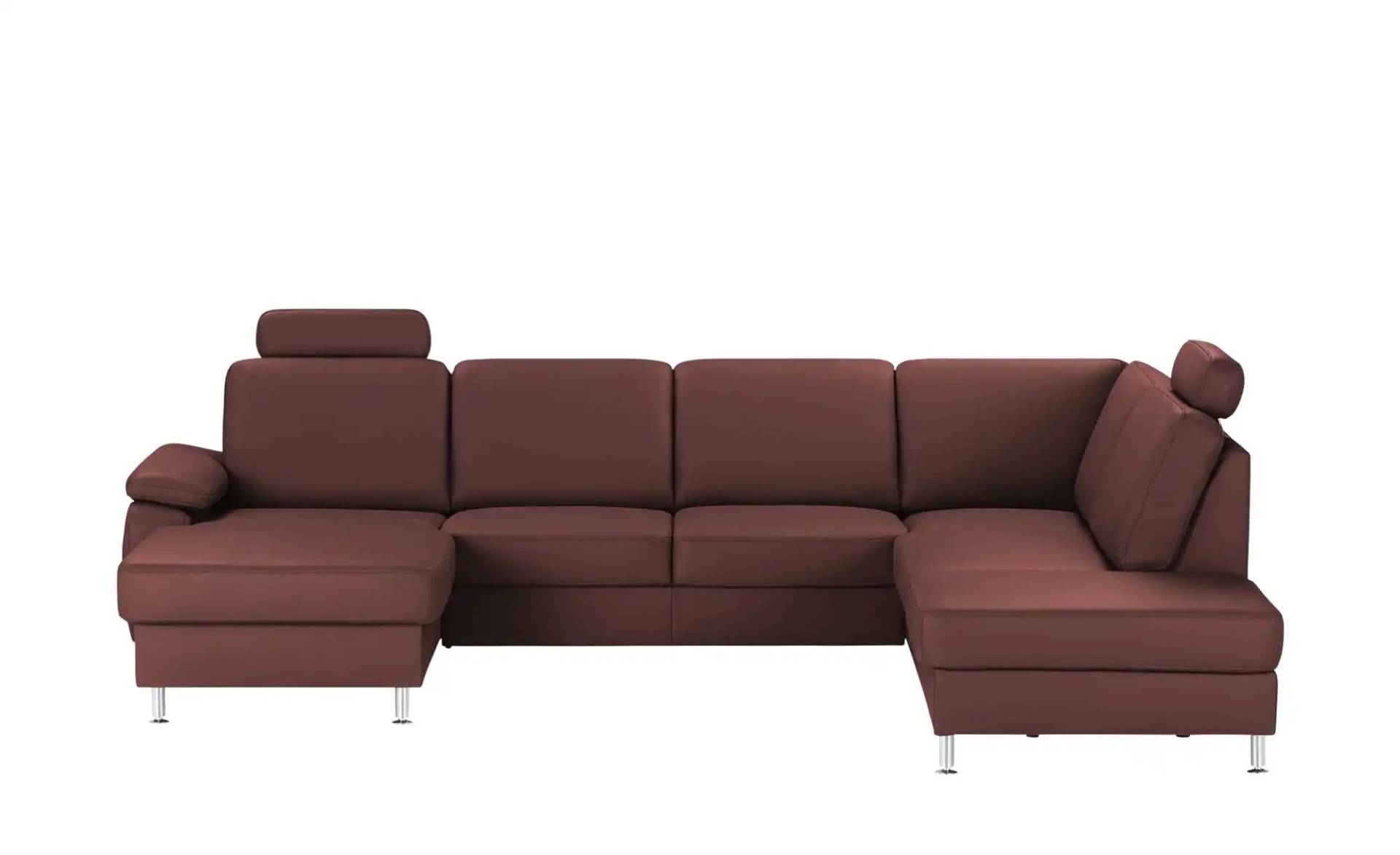 Kollektion Kraft Wohnlandschaft mit Sitz- und Rückenbezug aus Leder Kathi ¦ rot ¦ Maße (cm): B: 309 H: 86 T: 235 Polstermöbel > Sofas > Ledersofas - Möbel Kraft