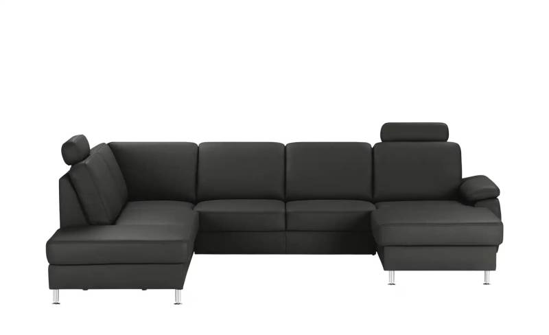 Kollektion Kraft Wohnlandschaft mit Sitz- und Rückenbezug aus Leder Kathi ¦ schwarz ¦ Maße (cm): B: 309 H: 86 T: 235.0 Polstermöbel > Sofas > Ledersofas - Möbel Kraft