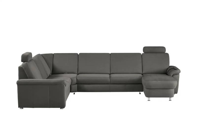 meinSofa Wohnlandschaft Mikrofaser Rita ¦ grau ¦ Maße (cm): B: 330 H: 91 T: 240.0 Polstermöbel > Sofas > Schlafsofas - Höffner