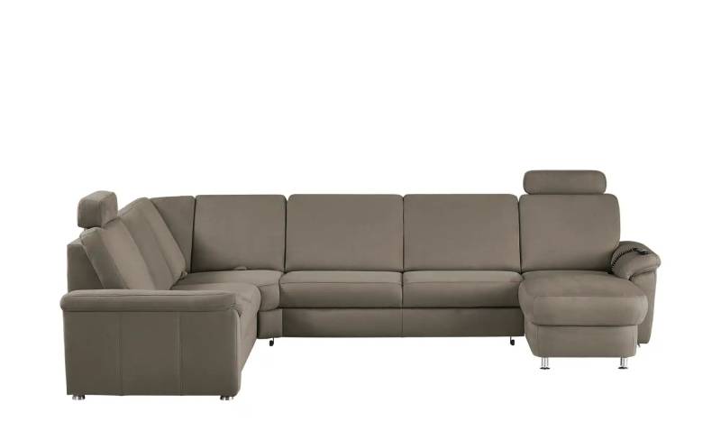 meinSofa Wohnlandschaft Mikrofaser Rita ¦ grau ¦ Maße (cm): B: 330 H: 91 T: 240.0 Polstermöbel > Sofas > Schlafsofas - Höffner