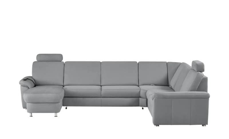 meinSofa Wohnlandschaft Mikrofaser Rita ¦ grau ¦ Maße (cm): B: 330 H: 91 T: 240.0 Polstermöbel > Sofas > Schlafsofas - Höffner