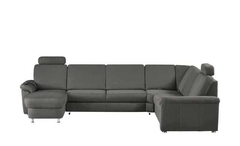 meinSofa Wohnlandschaft Mikrofaser Rita ¦ grau ¦ Maße (cm): B: 330 H: 91 T: 240.0 Polstermöbel > Sofas > Schlafsofas - Höffner